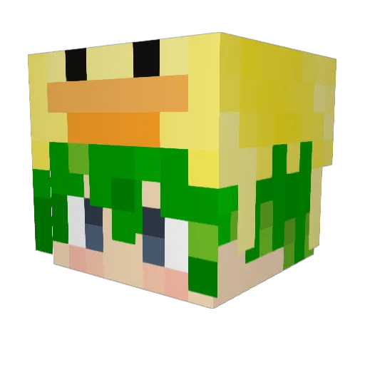 DTHeath Minecraft avatar head, 3D render