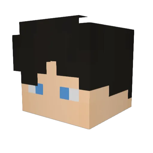 DTIME111 Minecraft avatar head, 3D render