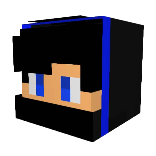 DTK210 Minecraft avatar head, 3D render