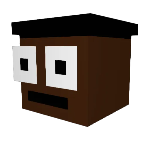 DTKJ Minecraft avatar head, 3D render