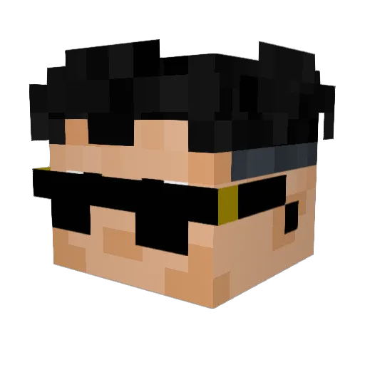 DTKeel Minecraft avatar head, 3D render
