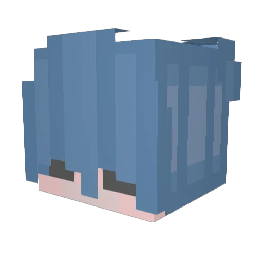 DTN_VN Minecraft avatar head, 3D render