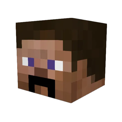 DTRBB Minecraft avatar head, 3D render