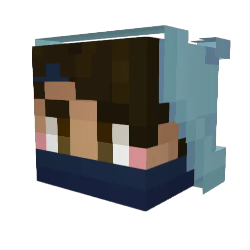 DTundra1 Minecraft avatar head, 3D render