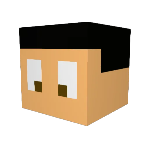 DTune Minecraft avatar head, 3D render
