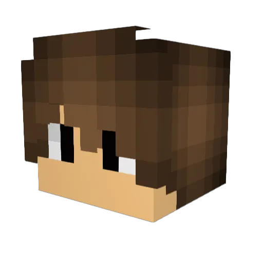 DUBBOOST Minecraft avatar head, 3D render