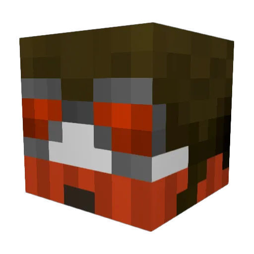 DUBICK Minecraft avatar head, 3D render
