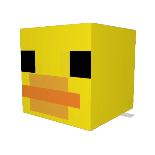 DUCK1007 Minecraft avatar head, 3D render