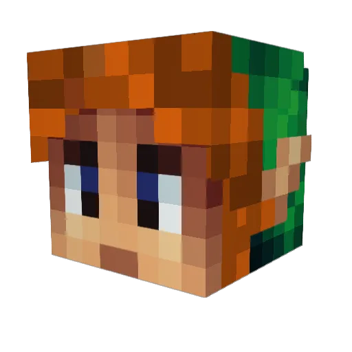 DUCK2 Minecraft avatar head, 3D render