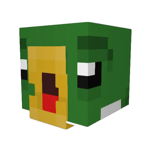 DUCKBITES Minecraft avatar head, 3D render