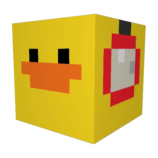 DUCKBUCKAHUCKA Minecraft avatar head, 3D render