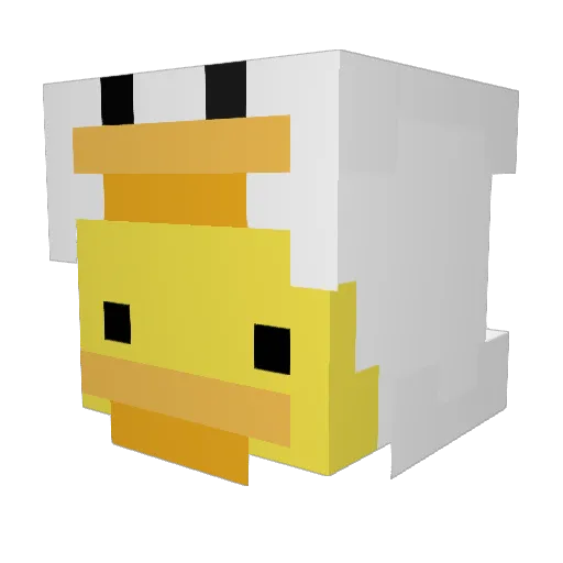 DUCKDUCKGOOOSEE Minecraft avatar head, 3D render