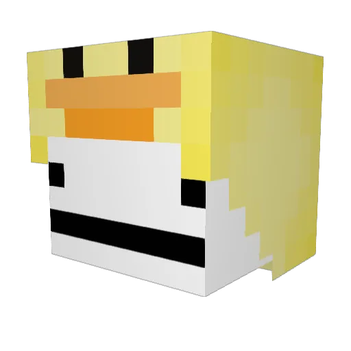 DUCK_IS_EVIL Minecraft avatar head, 3D render