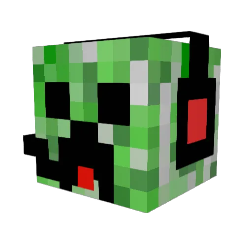 DUCk3495 Minecraft avatar head, 3D render