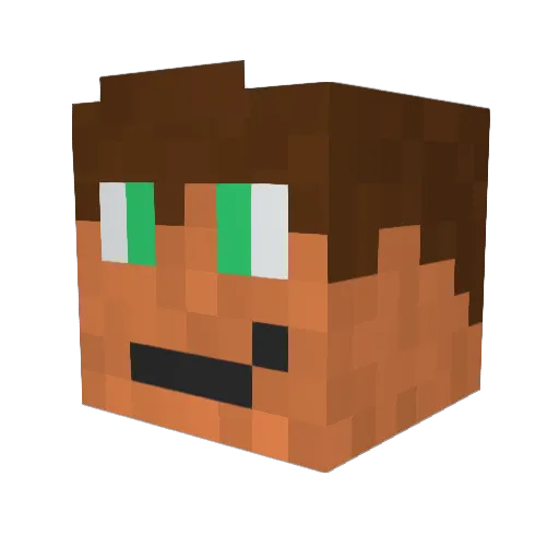 DUDE951753 Minecraft avatar head, 3D render