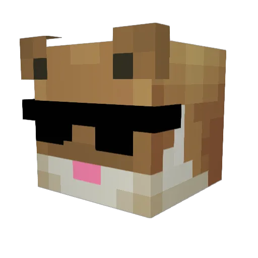 DUDKEN Minecraft avatar head, 3D render