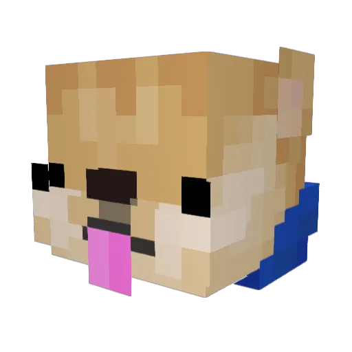 DUDerinooo Minecraft avatar head, 3D render
