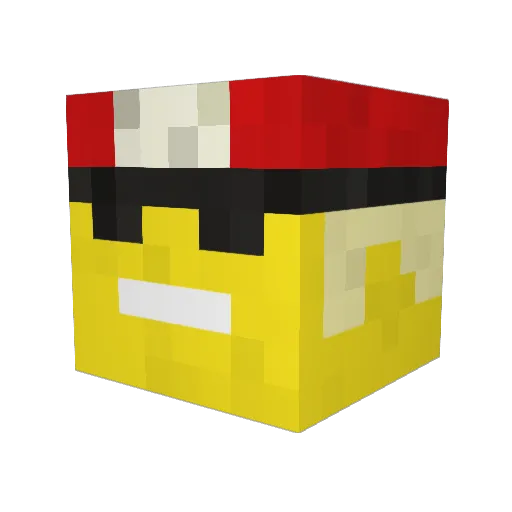 DUFFMAN001 Minecraft avatar head, 3D render
