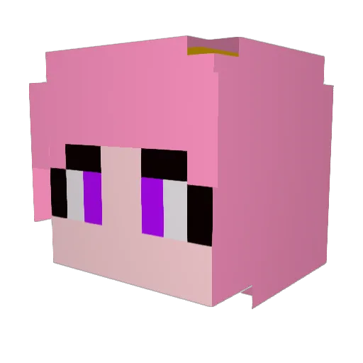 DUJOONG Minecraft avatar head, 3D render