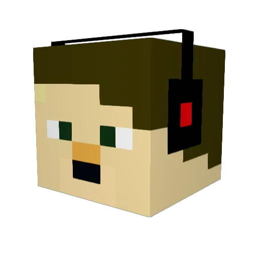 DUK0sjj Minecraft avatar head, 3D render