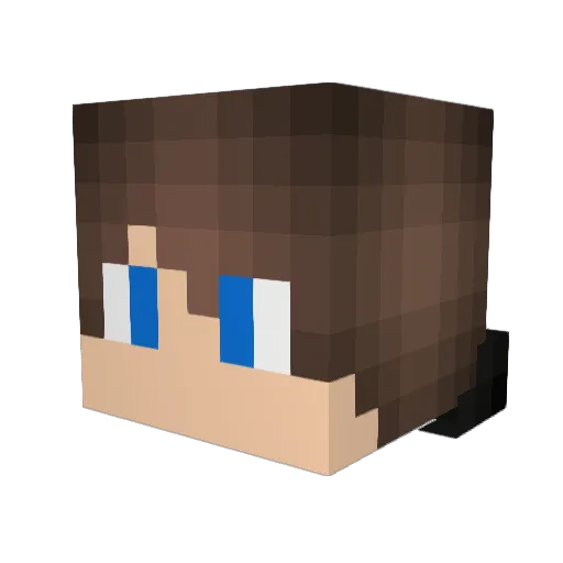 DUKExlc Minecraft avatar head, 3D render