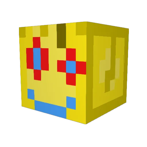 DUMBSHTSCIENCE Minecraft avatar head, 3D render