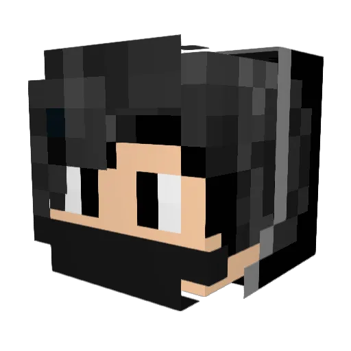 DUMMINATOR3000 Minecraft avatar head, 3D render