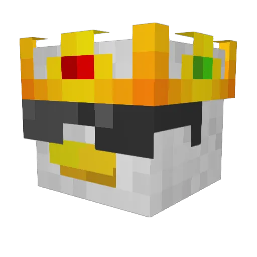 DUOBOIXZ Minecraft avatar head, 3D render
