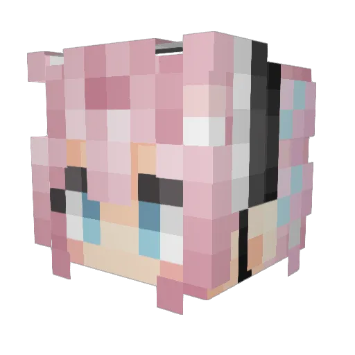 DUST_channel Minecraft avatar head, 3D render