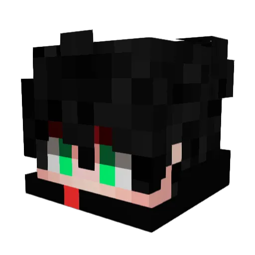 DU_M0 Minecraft avatar head, 3D render