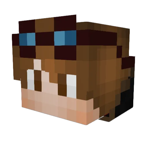 DUrttu Minecraft avatar head, 3D render