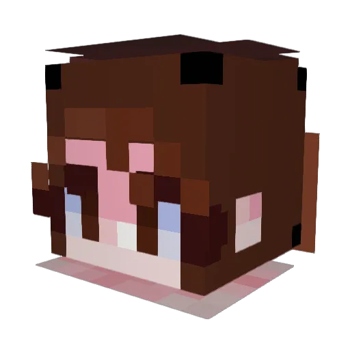 DVDSpike Minecraft avatar head, 3D render