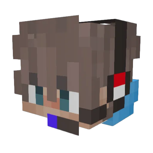 DVG420 Minecraft avatar head, 3D render