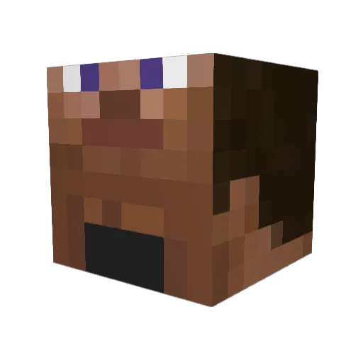 DVGelato Minecraft avatar head, 3D render