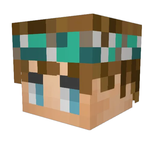 DVKEHILL Minecraft avatar head, 3D render