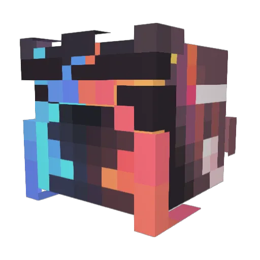 DVLG_ Minecraft avatar head, 3D render