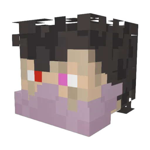 DVL_Kiri Minecraft avatar head, 3D render