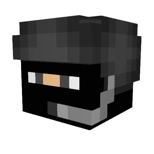 DVN1EL Minecraft avatar head, 3D render