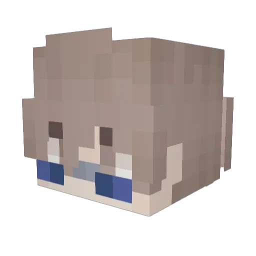 DVRCI Minecraft avatar head, 3D render