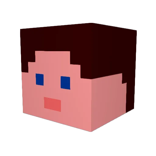 DVSness Minecraft avatar head, 3D render