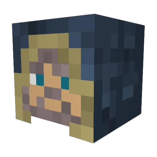 DVander Minecraft avatar head, 3D render