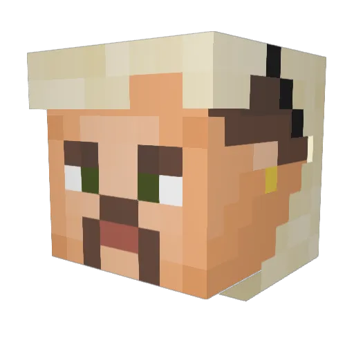 DVaraksa Minecraft avatar head, 3D render