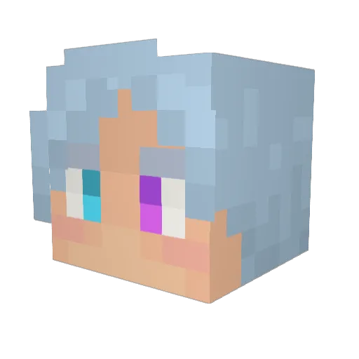 DVoSAMA Minecraft avatar head, 3D render