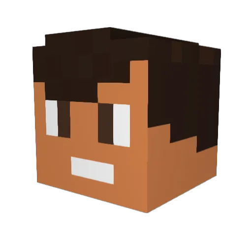DVy97 Minecraft avatar head, 3D render