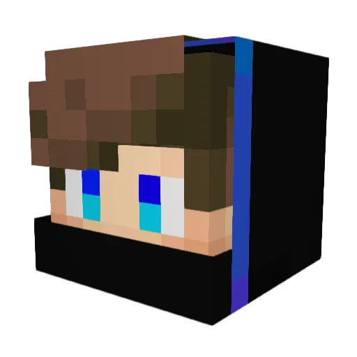 DWADE06 Minecraft avatar head, 3D render