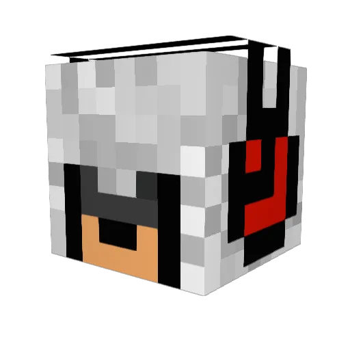 DWARF1610 Minecraft avatar head, 3D render