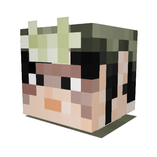 DWEBO Minecraft avatar head, 3D render