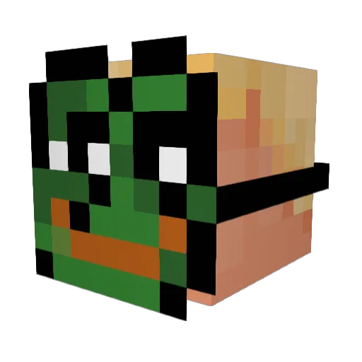 DWIGHT_K_SCHREWT Minecraft avatar head, 3D render