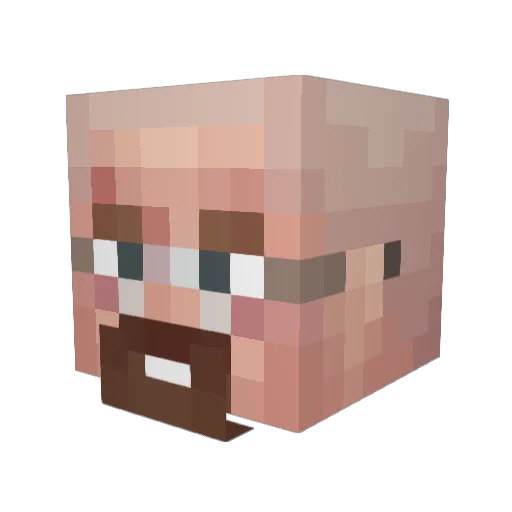 DWIJINGTON Minecraft avatar head, 3D render