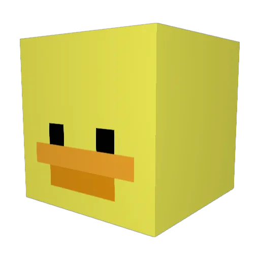 DWalts Minecraft avatar head, 3D render